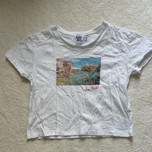 Princess Polly White Cropped T shirt